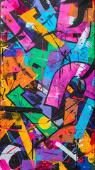 Fototapeta premium Features bold geometric patterns