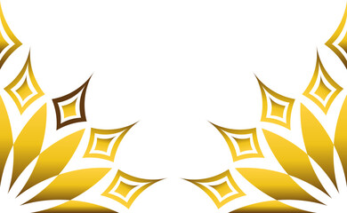 luxury golden floral frame decoration