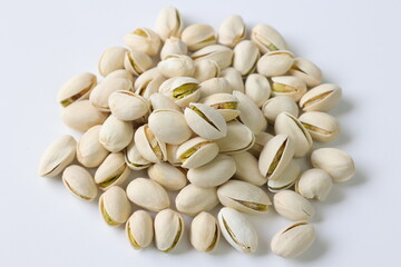 pistachio nuts isolated on white background 