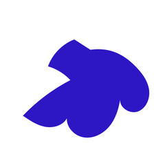 Abstract blue shape decor 