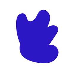 Abstract blue shape decor 