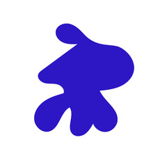 Abstract blue shape decor 