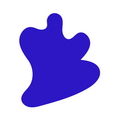 Abstract blue shape decor 