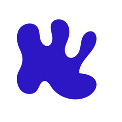 Abstract blue shape decor 