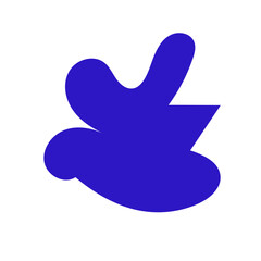 Abstract blue shape decor 