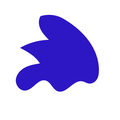 Abstract blue shape decor 