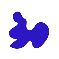 Abstract blue shape decor 