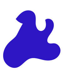 Abstract blue shape decor 