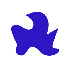 Abstract blue shape decor 