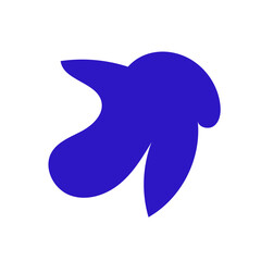 Abstract blue shape decor 