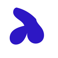 Abstract blue shape decor 