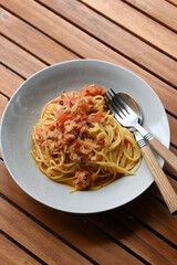 ツナとトマトのパスタ