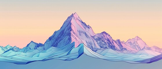 Fototapeta premium Pastel Mountain