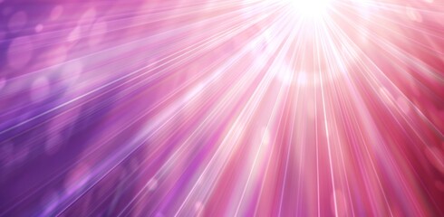 Fototapeta premium Abstract blurred background with rays of light in purple and pink colors