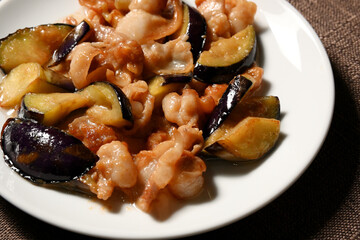 茄子と豚肉の味噌炒め