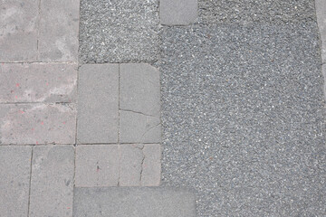 継ぎ接ぎした路面