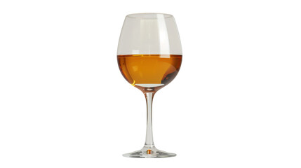 Glass of wine on white background