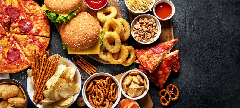 Junk food and unhealthy food.