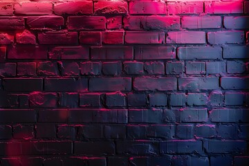 A brick wall with neon lights