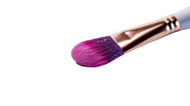 Glitter brush on white background