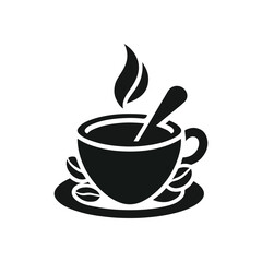 Elegant Coffee Logo Silhouette Vector for Cafes and Coffee Shops