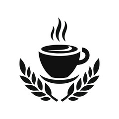 Elegant Coffee Logo Silhouette Vector for Cafes and Coffee Shops