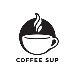 Elegant Coffee Logo Silhouette Vector for Cafes and Coffee Shops