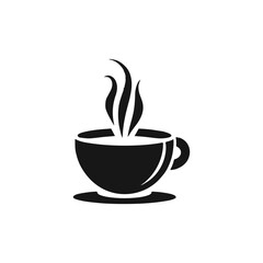 Elegant Coffee Logo Silhouette Vector for Cafes and Coffee Shops