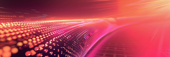 Abstract digital wave with person - Vivid digital waves with a human silhouette give a dynamic sense of energy and digital motion