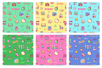 Y2K Summer Vibes Patterns Set