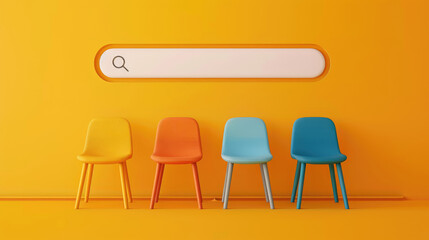 Open for New Opportunities. An Empty Search Bar Symbolizes Job Hunting