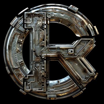 Detailed hkd symbol icon with futuristic design and metallic textures