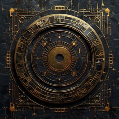 Fototapeta premium Elegant egp symbol with detailed patterns and high-tech aesthetics
