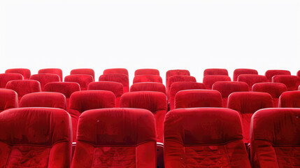 Naklejka premium rows of red seats in cinema