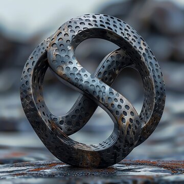 Elegant dkk symbol with detailed textures and high-tech look