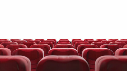Obraz premium rows of red seats in cinema
