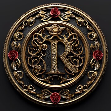 Elegant lrd symbol with detailed patterns and high-tech aesthetics