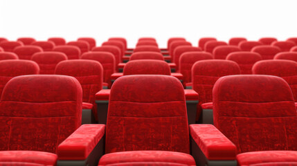 Obraz premium rows of red seats in cinema