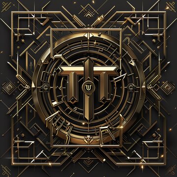 Elegant tnd symbol with detailed patterns and high-tech aesthetics