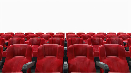Obraz premium rows of red seats in cinema