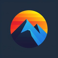 Minimalistic mnt symbol icon with sleek design and vibrant colors