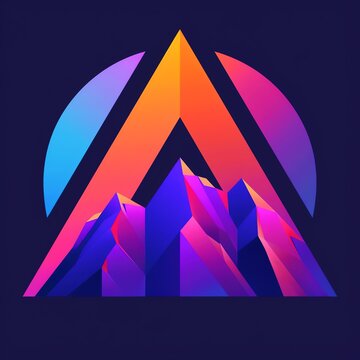 Minimalistic mnt symbol icon with sleek design and vibrant colors