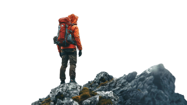 Hiker on top of the mountain
