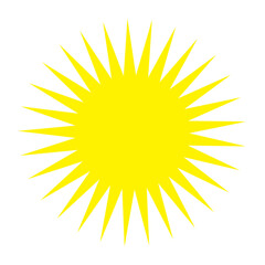 Yellow sun flat icon design