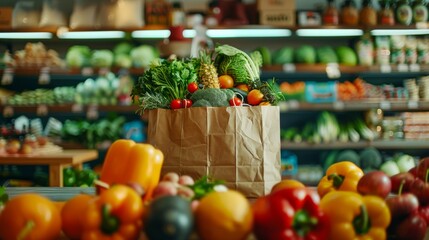Diverse Selection of Produce at Grocery Store