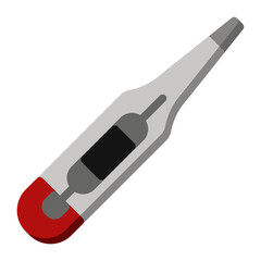 Thermometer icon in Flat color fill style