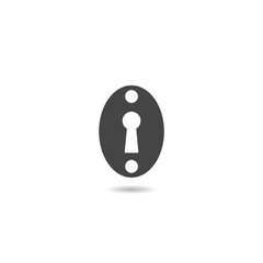 Keyhole simple Icon with shadow