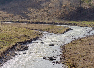 the beginning of autumn, walks in the countryside, panoramic views and seasonal state in nature, the colors of autumn