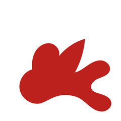 Red abstract shapes vector 