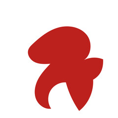 Red abstract shapes vector 